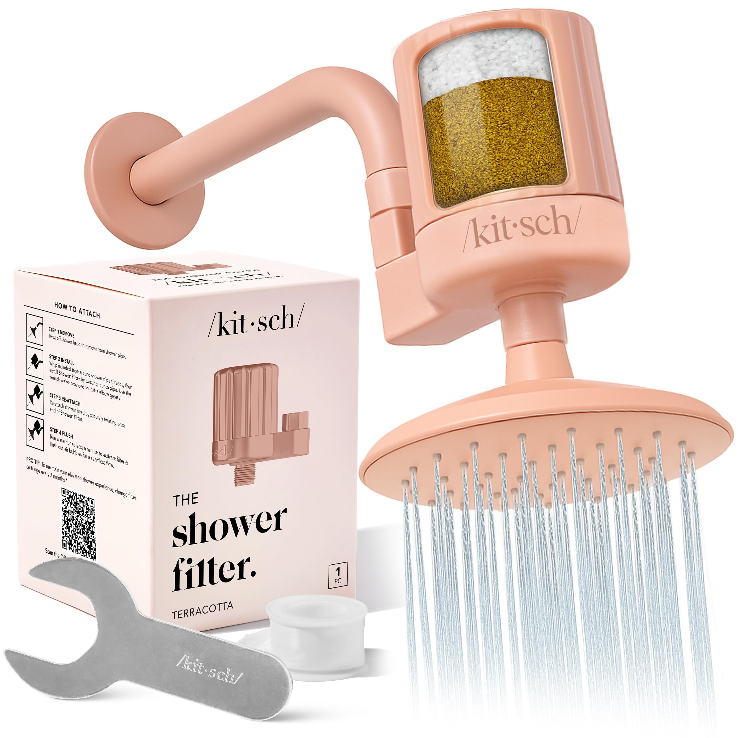 Kitsch Shower Filter Cartridge - Soften Water -9 Kitsch Shower Filter Cartridge - Soften Water -9