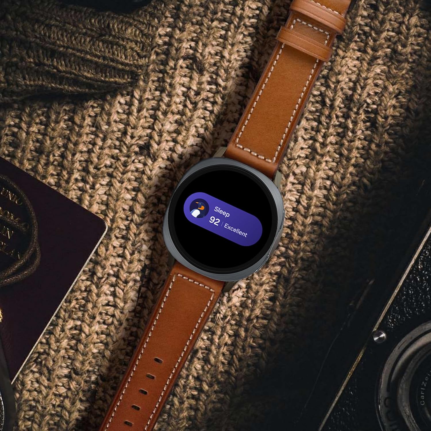 YEEJOK Compatible for Samsung Galaxy Watch 8 Bands Classic 46mm/Galaxy Watch 8 40mm 44mm Bands Stainless Steel Metal+Leather Watch Straps Replacement for Men Women Smartwatch Accessory - Image 5