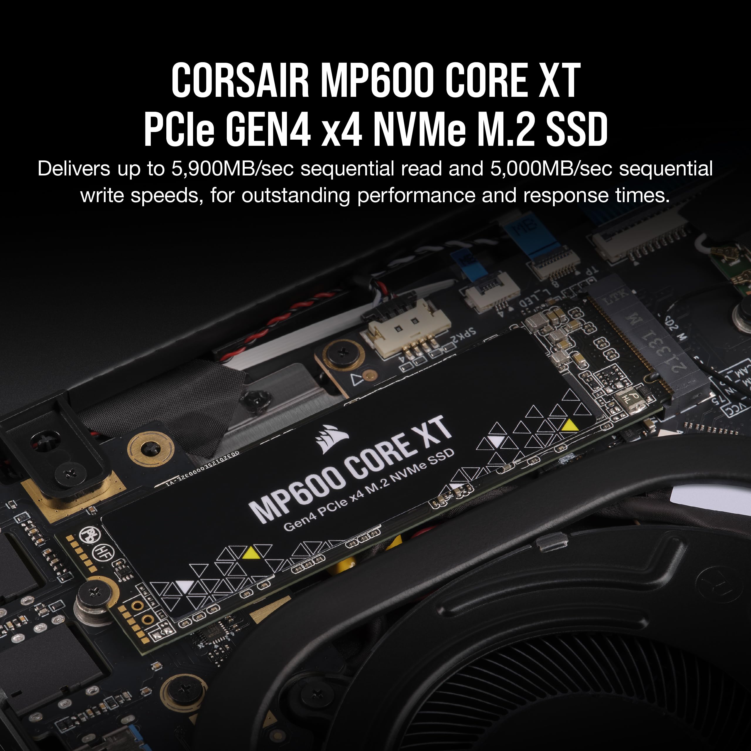 CORSAIR MP600 CORE XT 1TB M.2 PCIe Gen4 NVMe SSD – Up to 5900MB/s