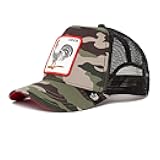 The Farm Unisex Baseball Trucker Hat, Camouflage (The Rooster), One Size