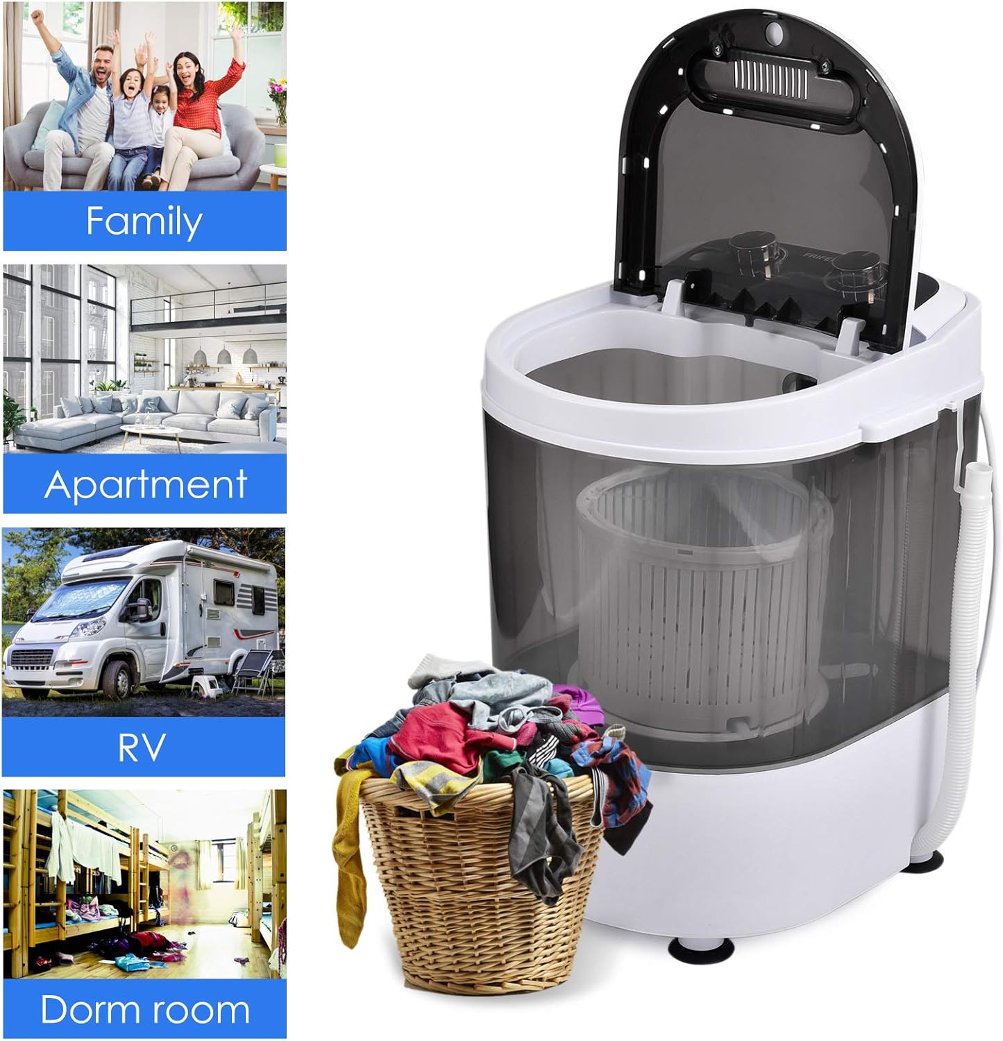 Buy Frifer Portable Mini Washing Machine with Spin Dryer, 7.7LBS