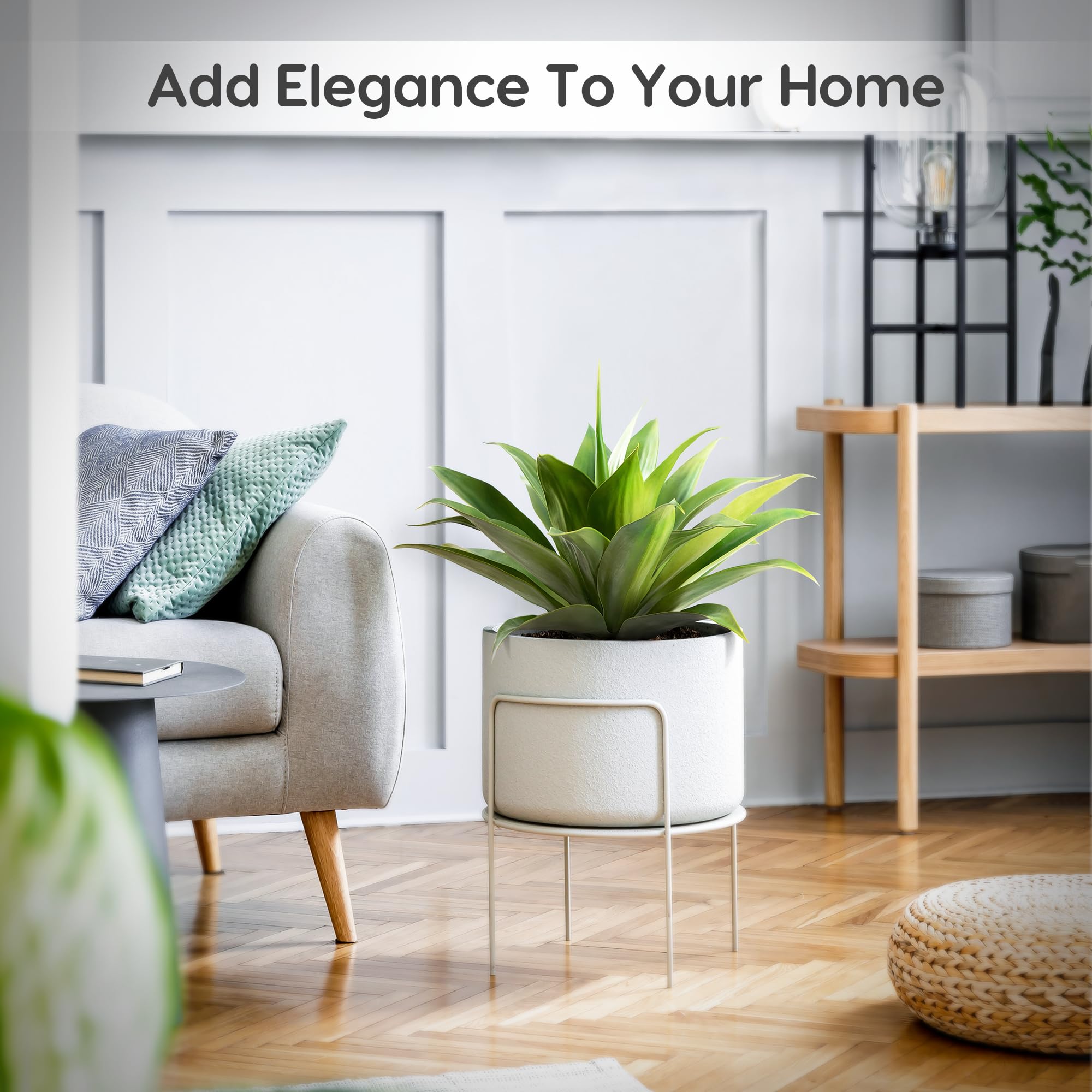 Velener Agave Falso Con Maceta De Ratán, Planta Artificial Para Exteriores, Plantas Sucuulentas Falsas Para Decoración De Interiores Y Exteriores (15 Pulgadas