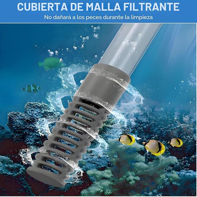 Foto 6 de 7 de Ferizzia Sifonador Acuario Limpiafondos, 1.7m Sifonador Agua