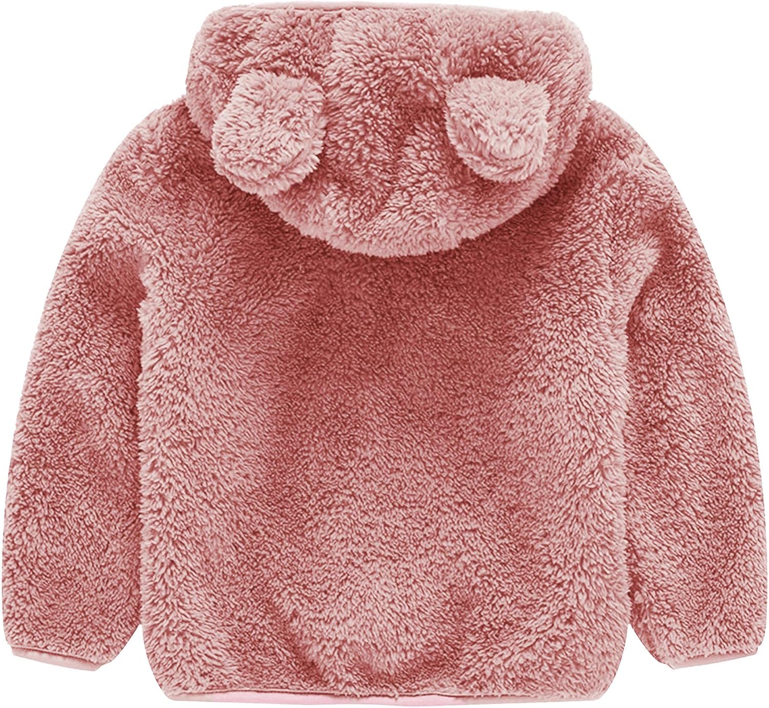 Karlywindow Toddler Baby Boy Girl Little Cute Bear Hoodie Jacket Sherpa Fuzzy Winter Warm Sweatshirt Coat - Image 2