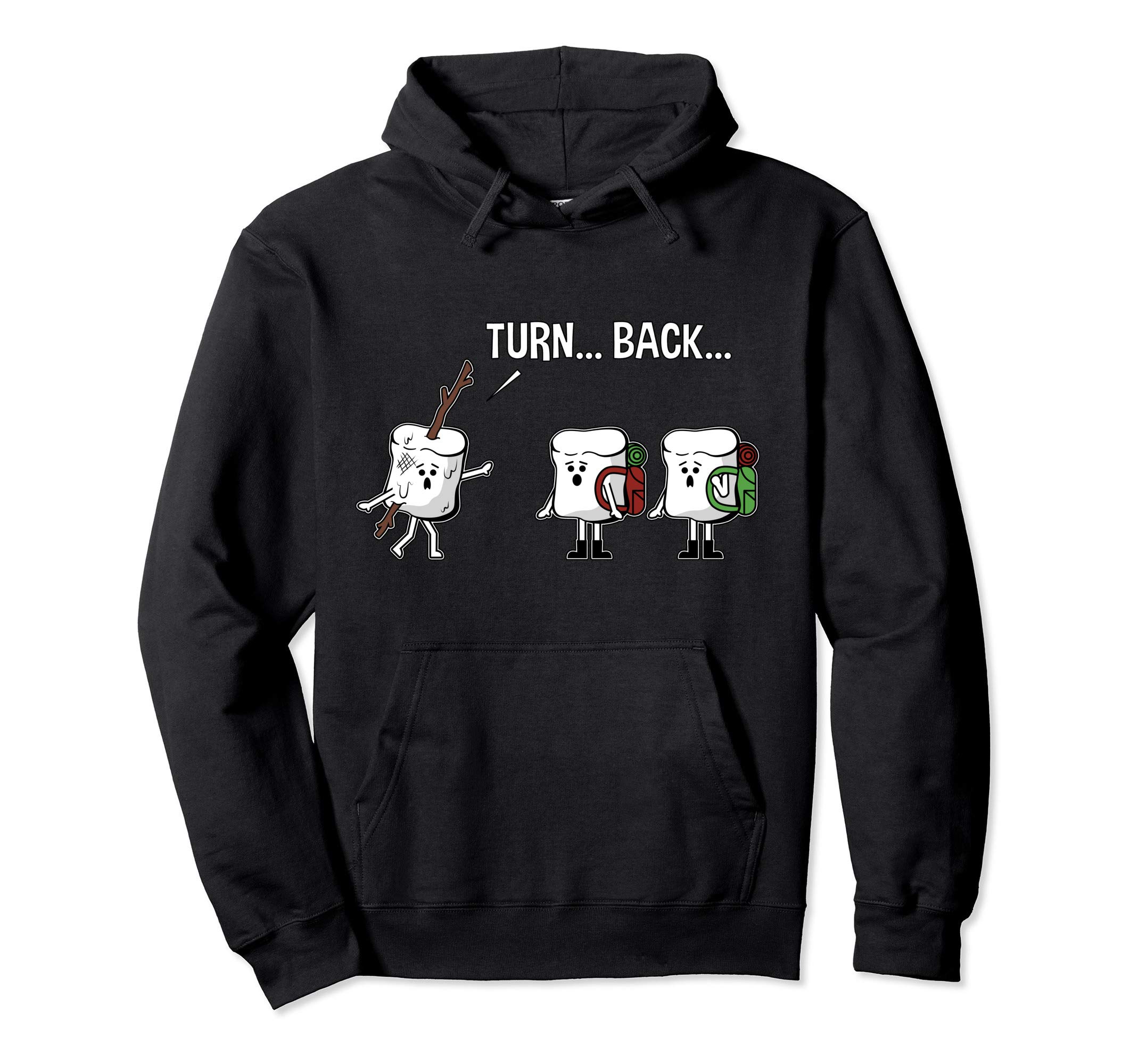 Turn Back Roasted Marshmallow On A Stick Fun Horror Graphic Pullover Hoodie
