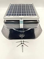 Vista 2 de Solar Mega RoofBlaster 2.0 con ventilación negra Ventilación solar del ático Ventilación solar de techo Ventilador solar para el ático