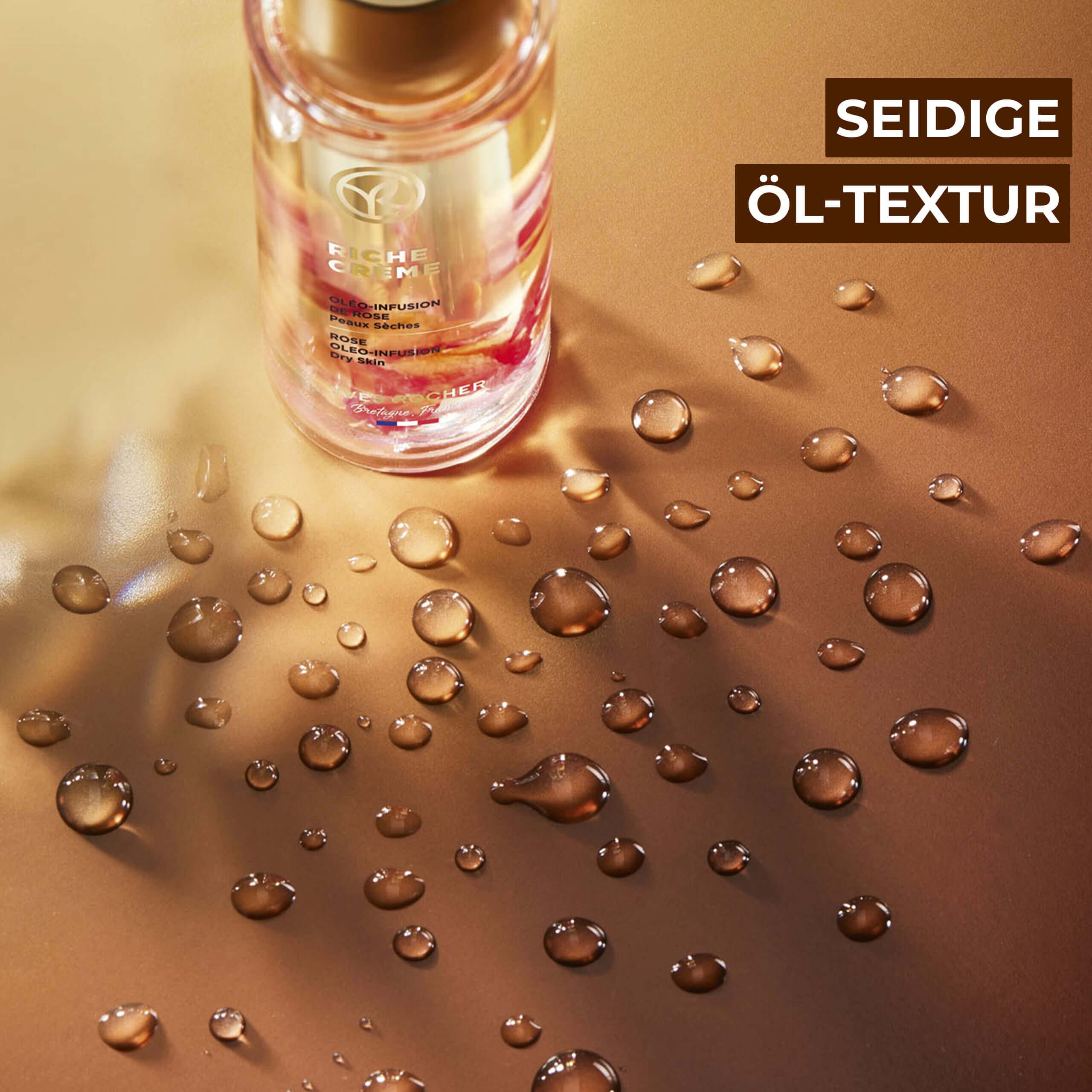 Yves Rocher RICHE CRÈME - Gesichtsöl mit Rosen-Extrakt - Angereichert mit Öl aus 1000 Rosen die die Zellregeneration fördern - Anti-Aging-Wirkstoffe - 30 ml (Packung mit 2)