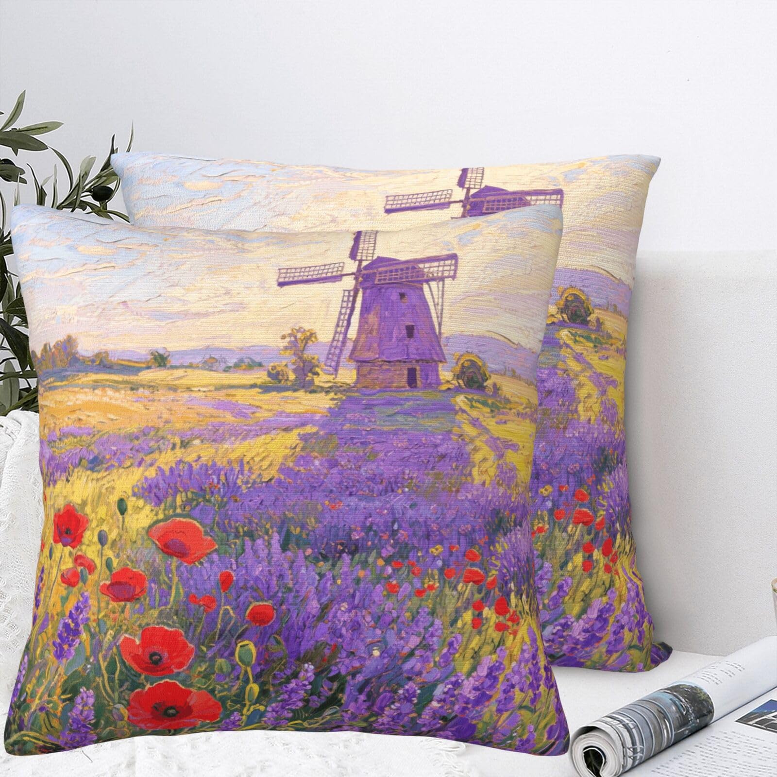 BTCOWZRV Vintage Flowers Plush Throw Pillow Covers 18"X18",Soft Cozy Couch Cushion Covers Decorative Pillow Cases for Holiday Home Bedroom Sofa Decors