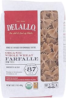 DeLallo Pasta Whole Wheat Farfalle, 16 oz