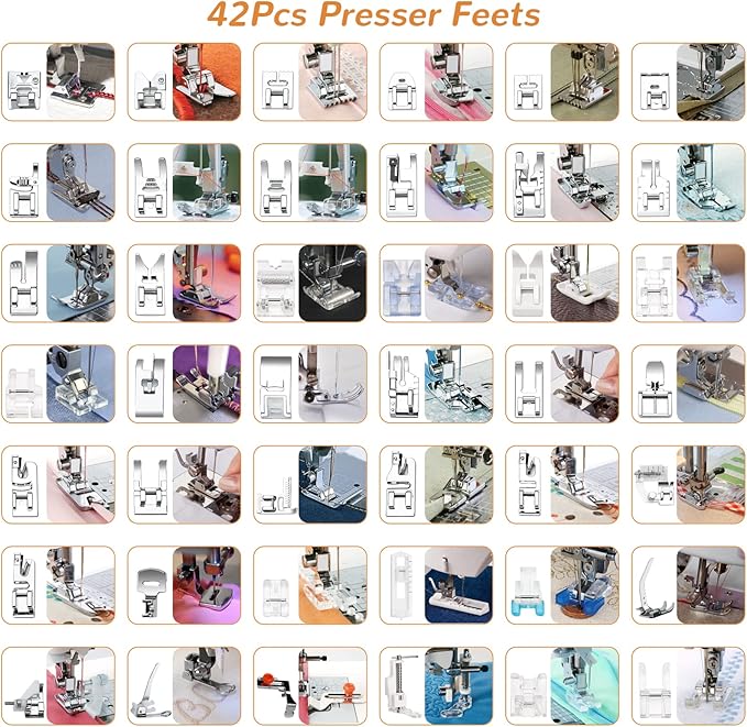 Kit de 42 Prensatelas para Máquinas de Coser de Barra Baja miniatura 7
