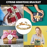 Vista 138 de Adjustable Crystal Bracelet – Gemstone Bead Bracelet with Adjustable Macrame String – Chic Gemstone Bracelet for Men and Women – 8mm Round Healing