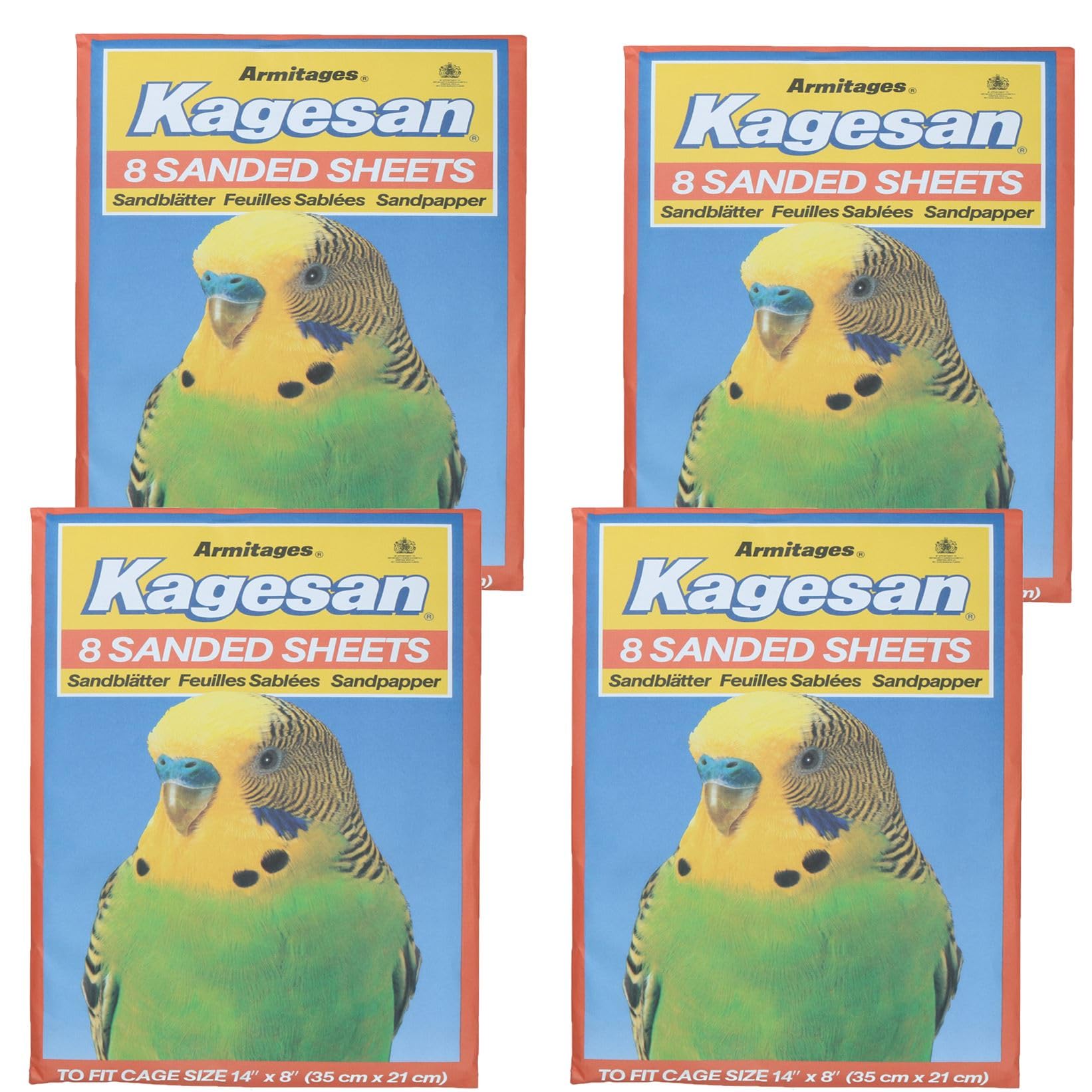 AB Tools 32 Sanded Sheets Sandpaper Cage Lining Budgies Caged Birds 21x35cm
