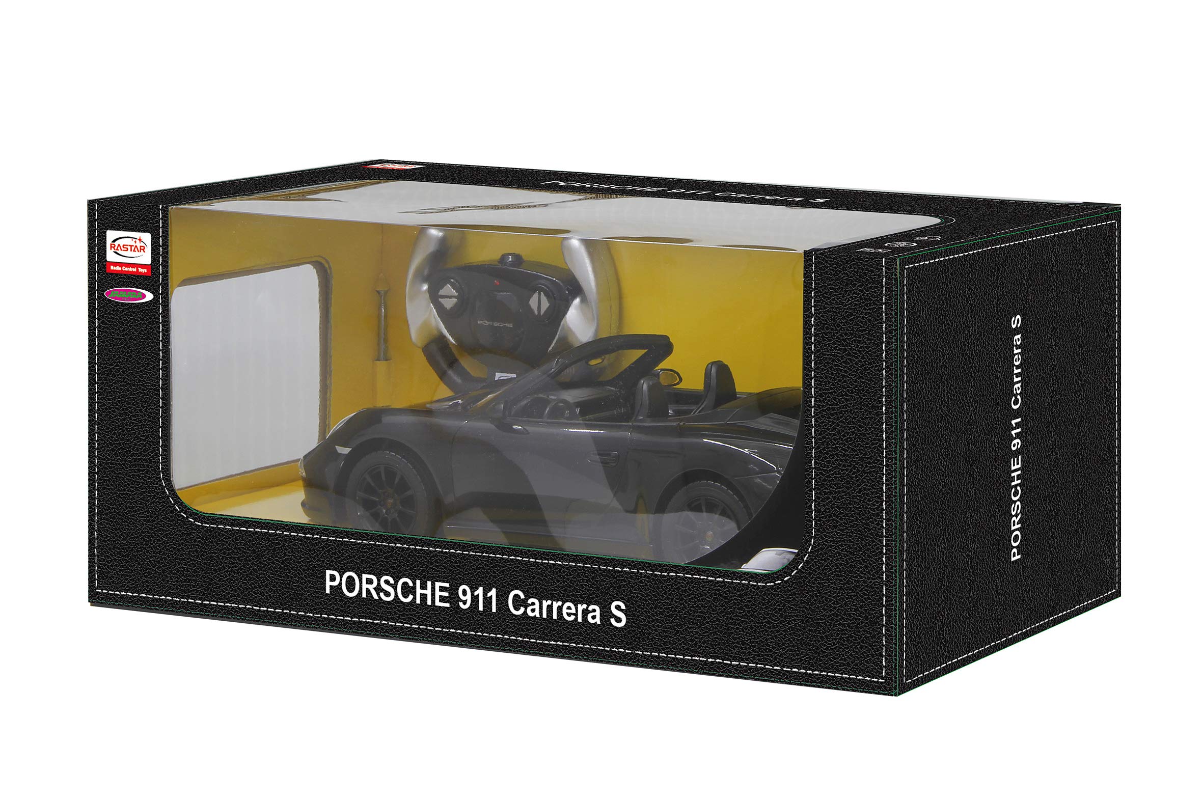 JAMARA Porsche 911 Carrera S 1:12 2,4GHz - offiziell lizenziert, bis 1 Std Fahrzeit, ca. 11 Km/h, perfekt nachgebildete Details, detaillierter Innenraum