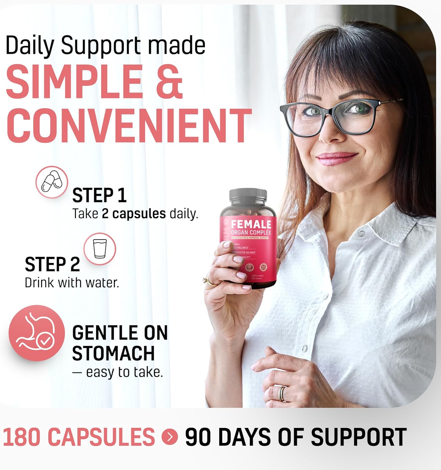 Beef Organ Supplement for Women 6 in 1 Complex Hormone Balance & Energy - 100% Grass Fed & Pasture Raised - Beef Liver, Kidney, Heart, Spleen, Pancreas and More - 180 Capsules - Image 4