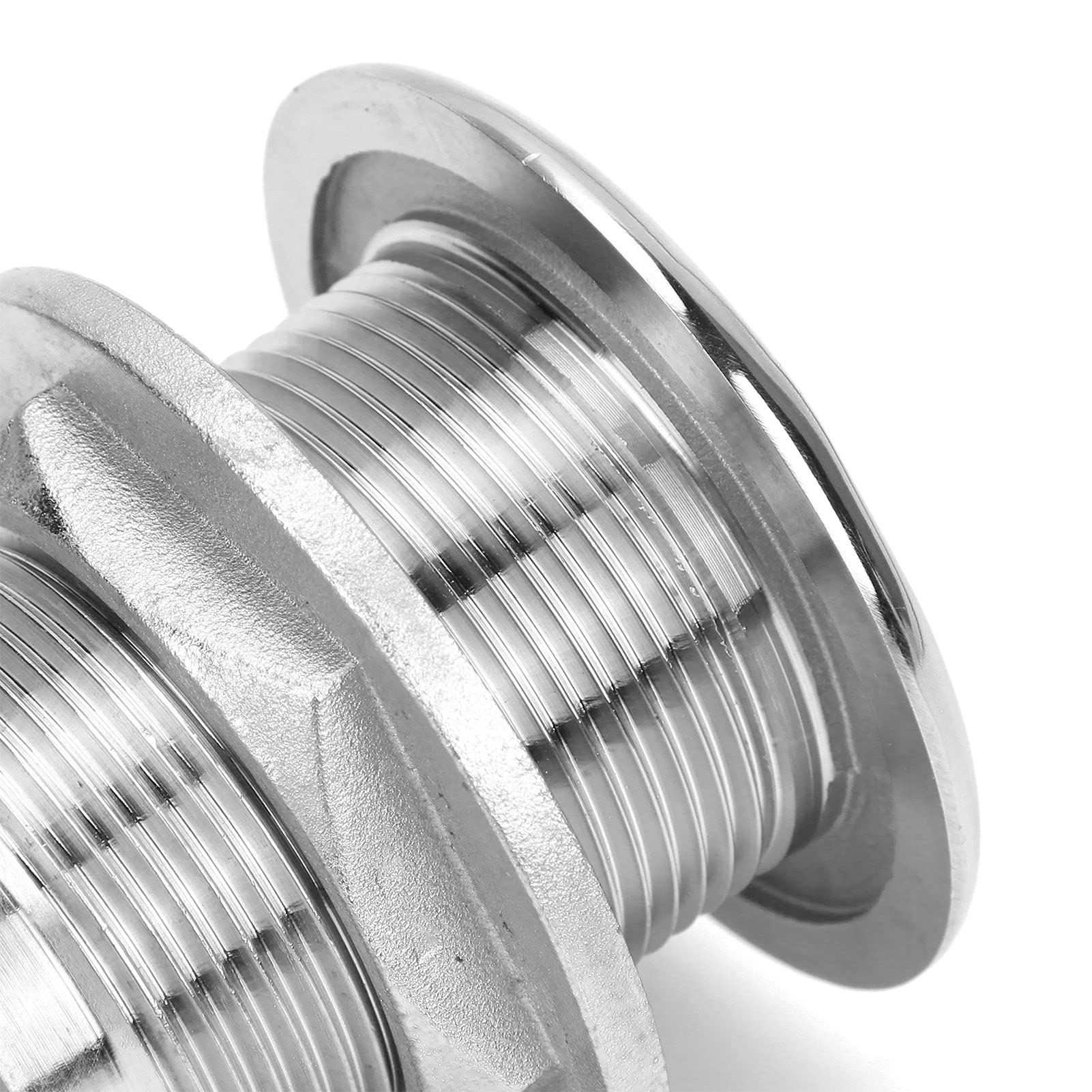 Tissting Raccord Droit Marin en Acier Inoxydable 316, 85mm/1-1/2in - Connecteur de Vidange pour Bateaux et Yachts, Facile à Installer sans Perçage ni Soudure