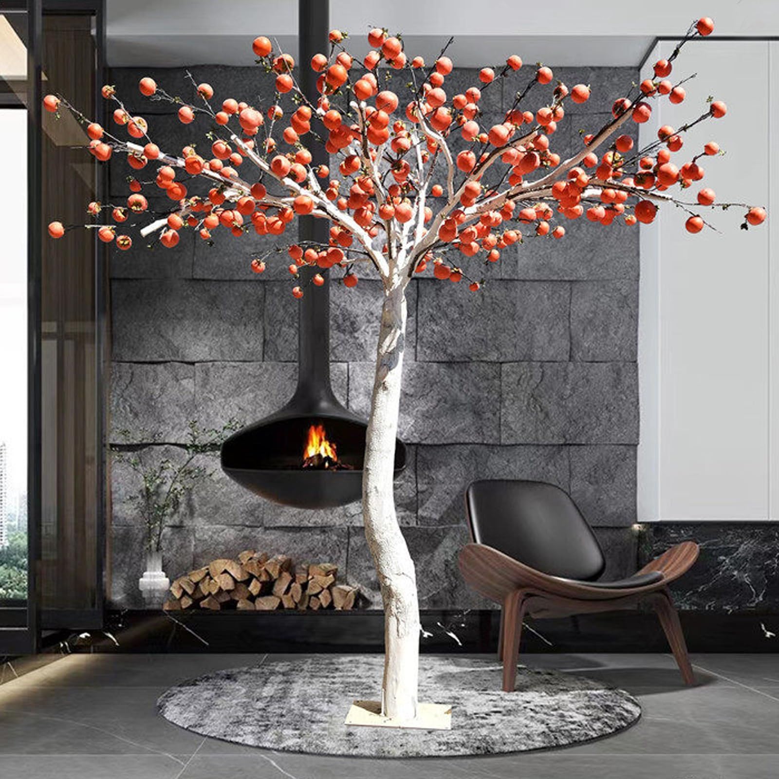 Faux Greenery with Realistic Fruits, Artificial Lemon Tree, Ideal Fake Fruit Tree for Home, Garden, Patio(1.5M)