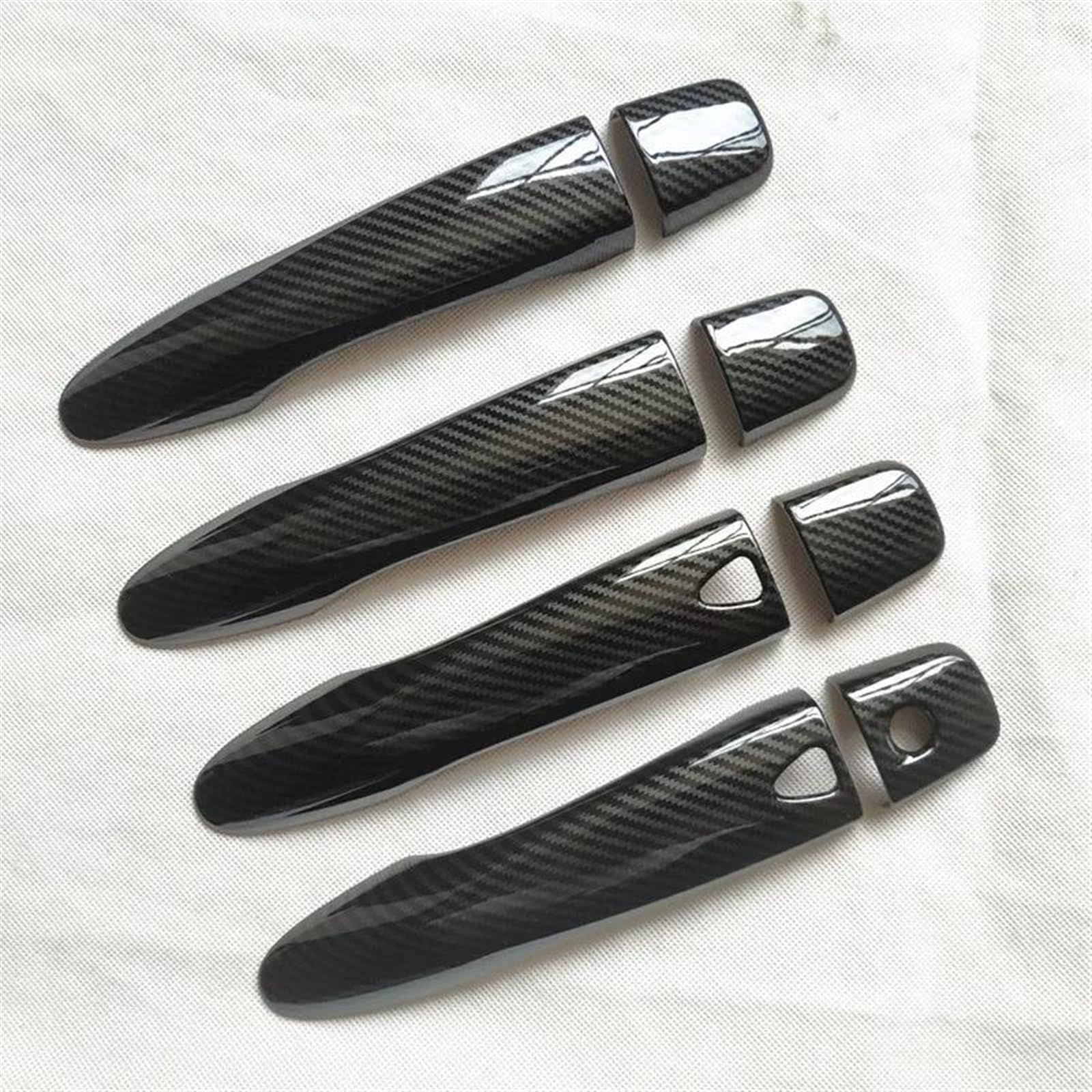 KJHOPY Overlay Car Styling Accessories Chrome Door Handle Covers Trim for Nissan for Qashqai J11 2014 2015-2019 Exterior Door Handle(Style1)