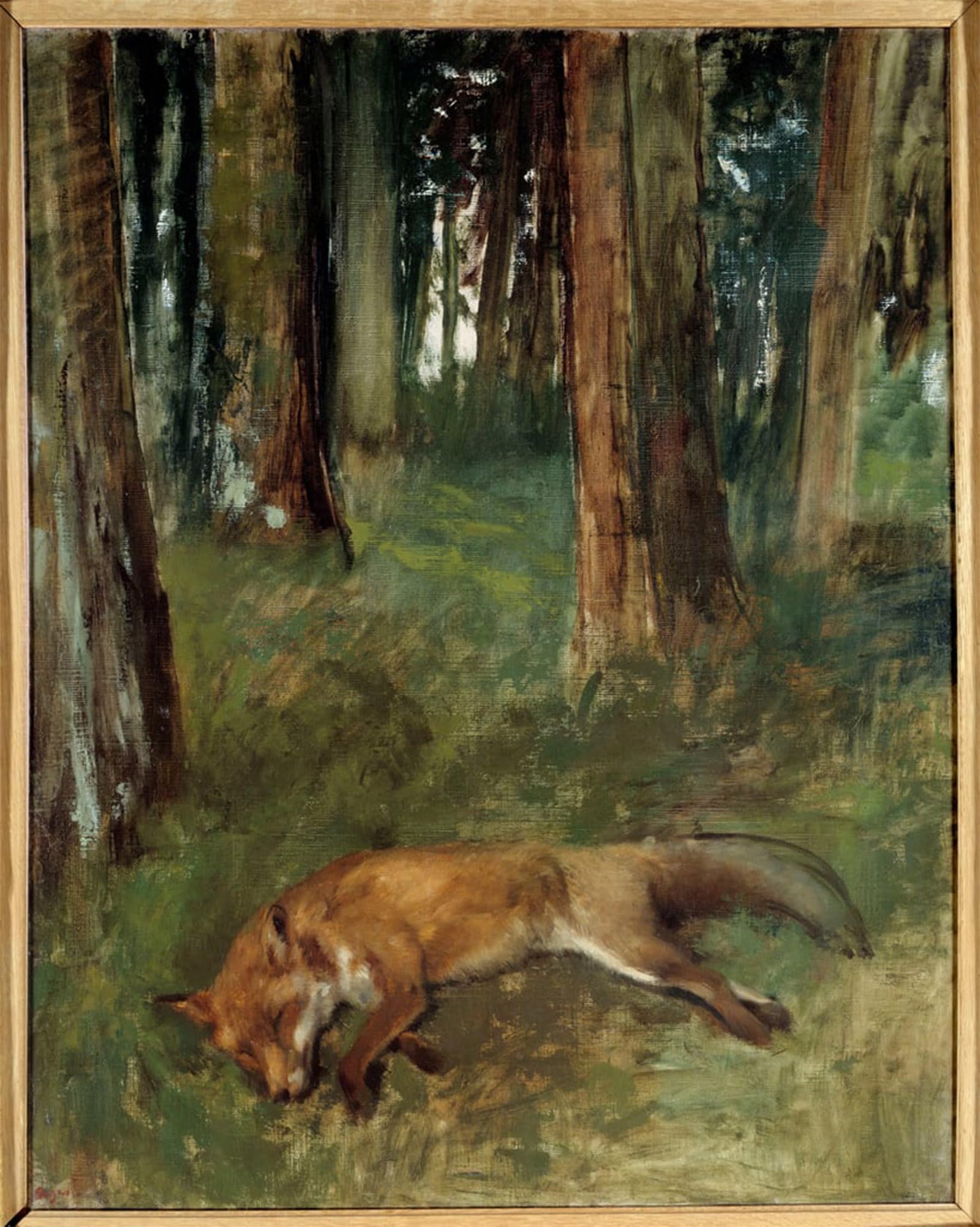 SERENDIPITP Vintage Picture Print on Canvas Wall Art Poster Dead Animal in a Wood Painting by Edgar Degas Artwork Print Poster for Wall Decor 60x90cm