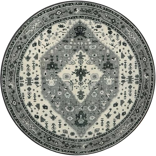 Miniatura 483 de Lahome Tapete tribal bohemio, pequeño, suave, antideslizante, lavable, de pelo corto, para piso en puerta, interior, entrada, baño, silla, Verde