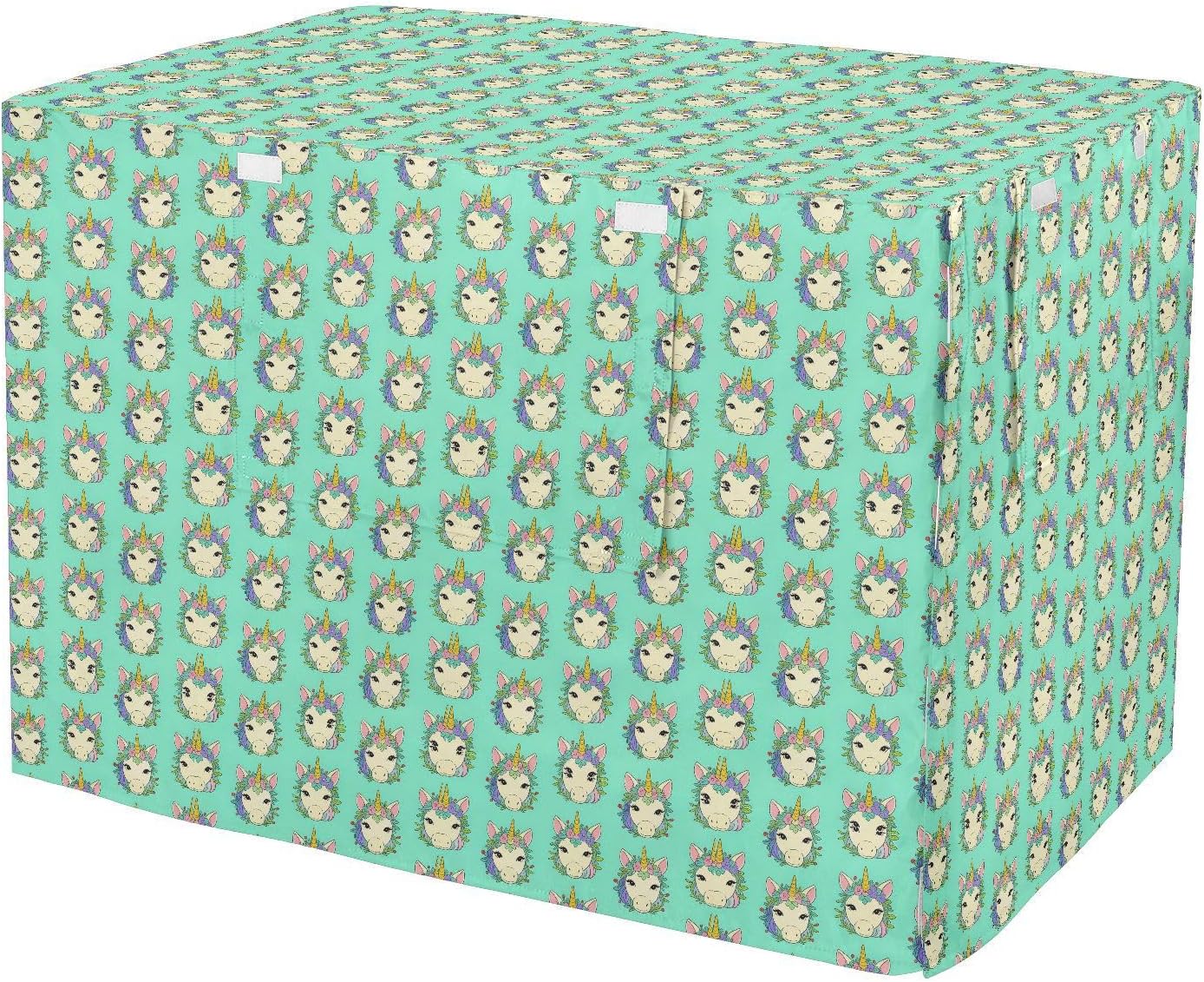 Cartoon Unicorns Dog Crate Cover Pets Kennel Cover Dog Crate Curtains 42 Inch