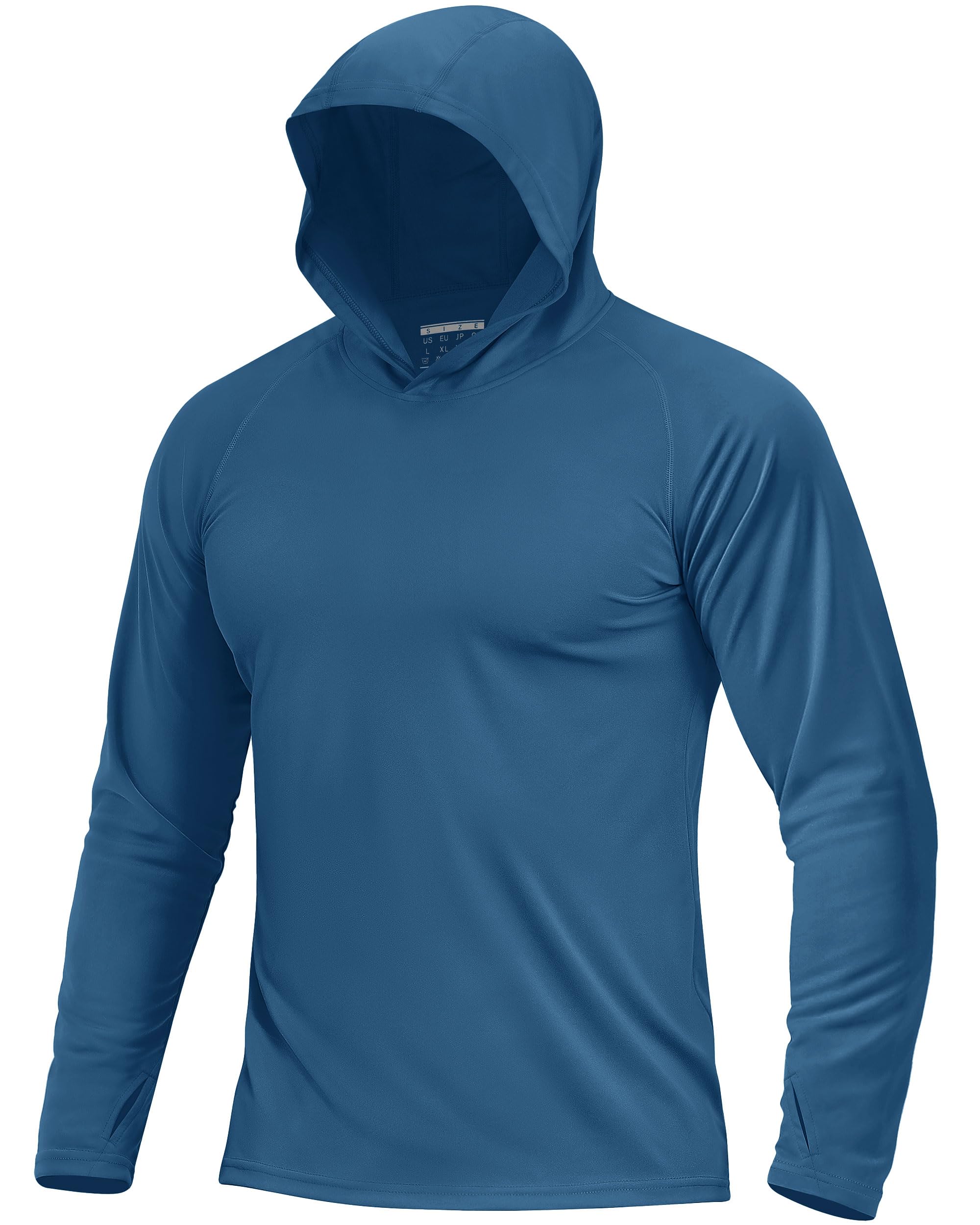 Close-up of the Boladeci Men's UPF 50+ Sun Protection Hoodie fabric texture.