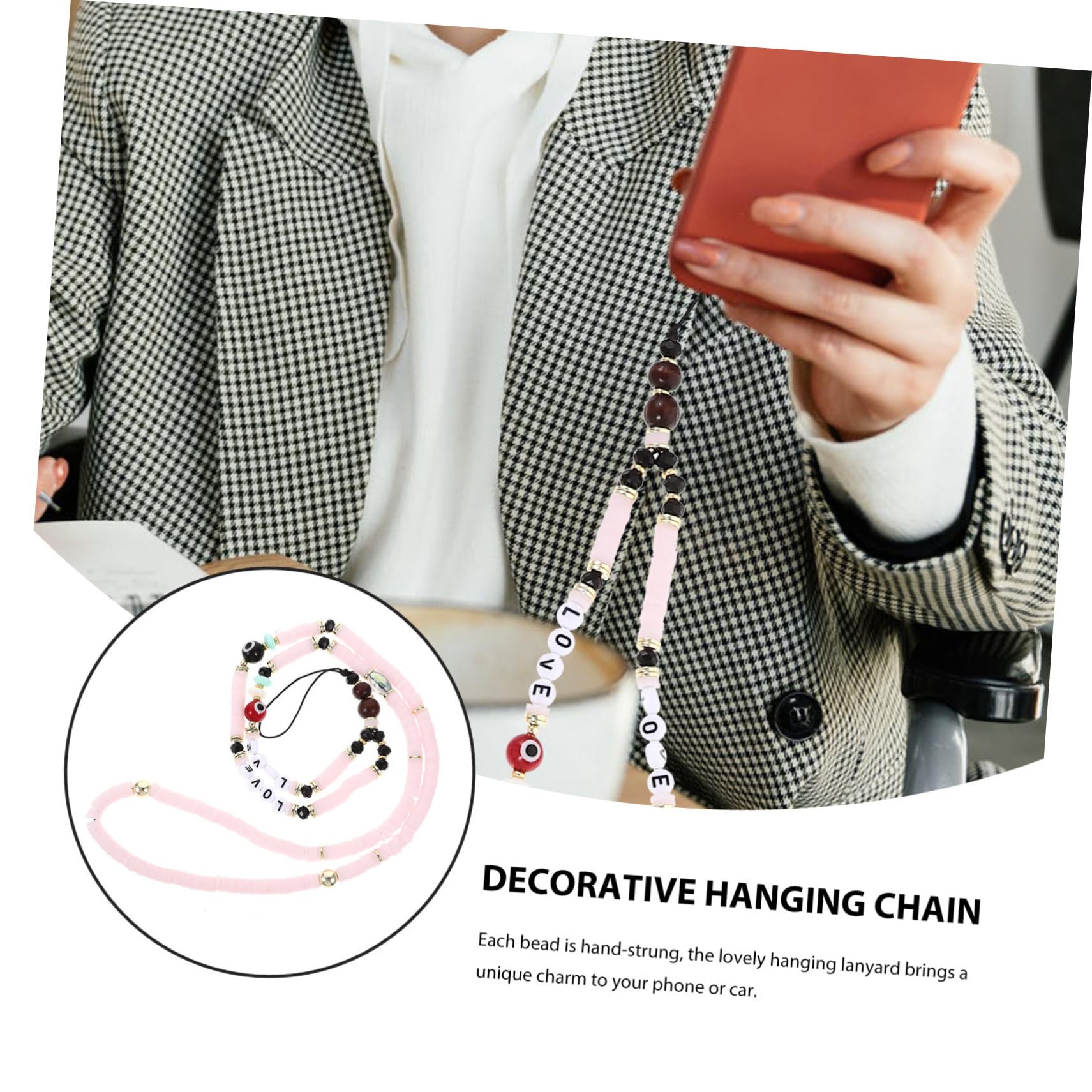 Gadpiparty Cadena Étnica Sencilla Para Teléfono Pulsera Con Tarjeta De Pantalla Correa Para Teléfono Celular Correas Para La Muñeca Cordón Con Cuentas De Ojo Amuletos De Mano Cordón