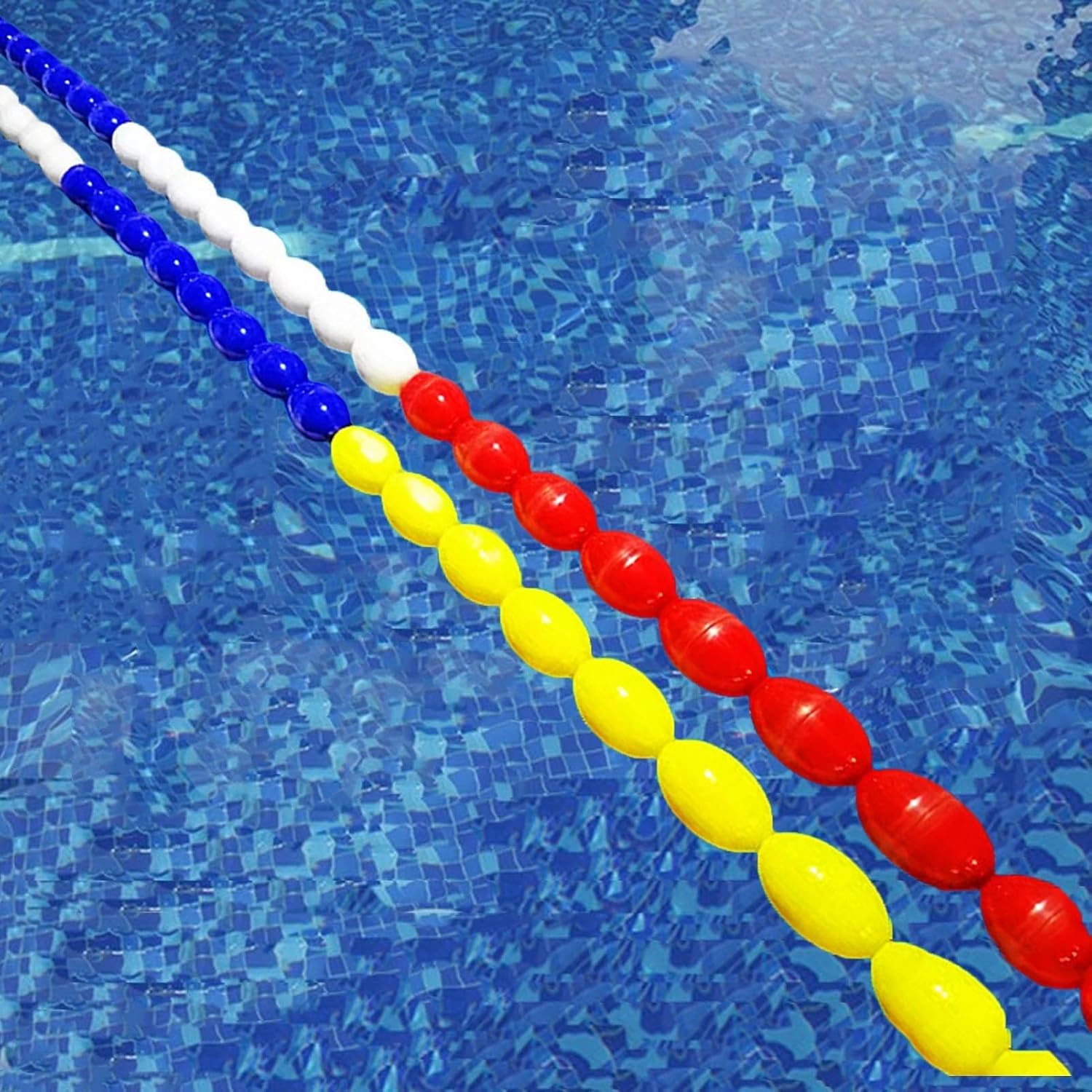 Adjustable Pool Safety Divider Lane Line - Floating Swim Rope with Steel Hook, Durable & Versatile for Swimming Pools, Accident Prevention, Perfect for Safety