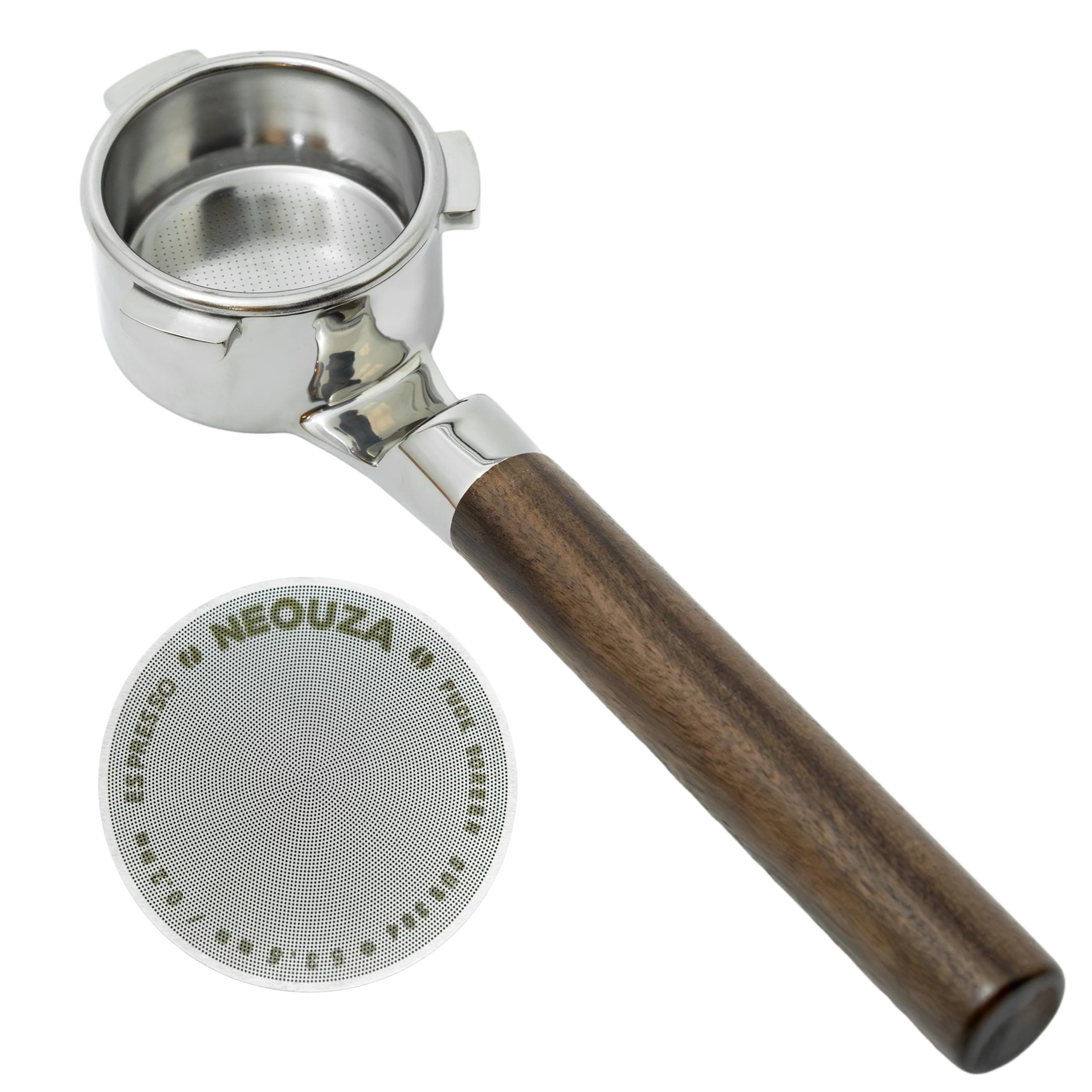 NEOUZA 54mm Bezdniowy Portafilter Płaski Stabilny Tamping dla Breville Sage | Flat-On-Counter Design, 0,2 mm Puck Screen, 18 g kosz bez ciśnienia, widoczna ekstrakcja