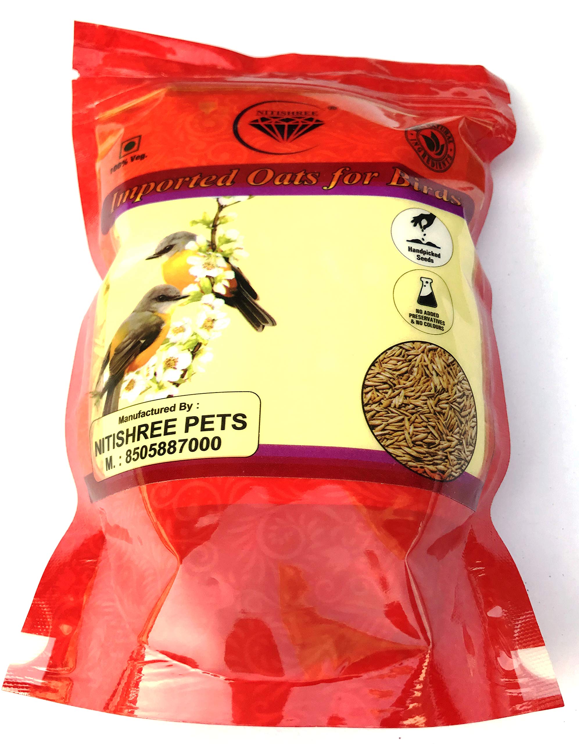 Nitishree® Imported Premium Oats Seed (250gm) Bird Food for Finches, Budgies, Conures, Lovebirds, Cockatiels, African Grey, Macaws, Cockatoo Bird Food for All (B08SR7VHH3) Amazon Price History, Amazon Price Tracker
