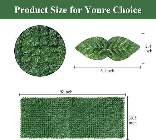 Miniatura 4 de U'Artlines Valla de privacidad de hiedra artificial, setos artificiales más densos y resistentes, decoración de hojas de hiedra sintética, valla de