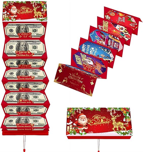 LQQDREX Weihnachtsgeld- oder Geschenkkartenhalter mit 10 Fächern