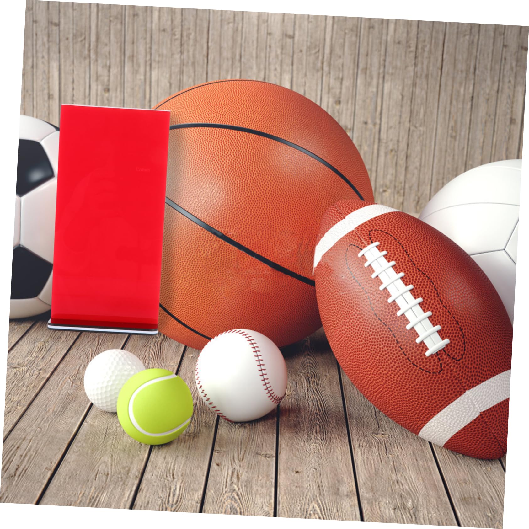 Toyvian Lavagnetta Basket in Acrilico Rosso per Gara Sportiva Cambio Direzione Fluido, Accessorio da Gara per Penalità di Basket e Schede per Giudice Professionali