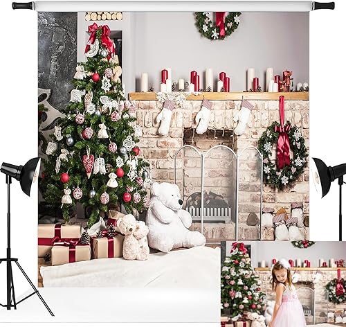 Kate Telón de fondo de Navidad de 10 x 10 pies para decoración de fiesta