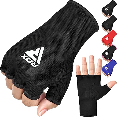 RDX Guantes interiores de boxeo para hombres y mujeres vendajes elásticos de medio dedo protección contra el puño Muay Thai Kickboxing MMA artes