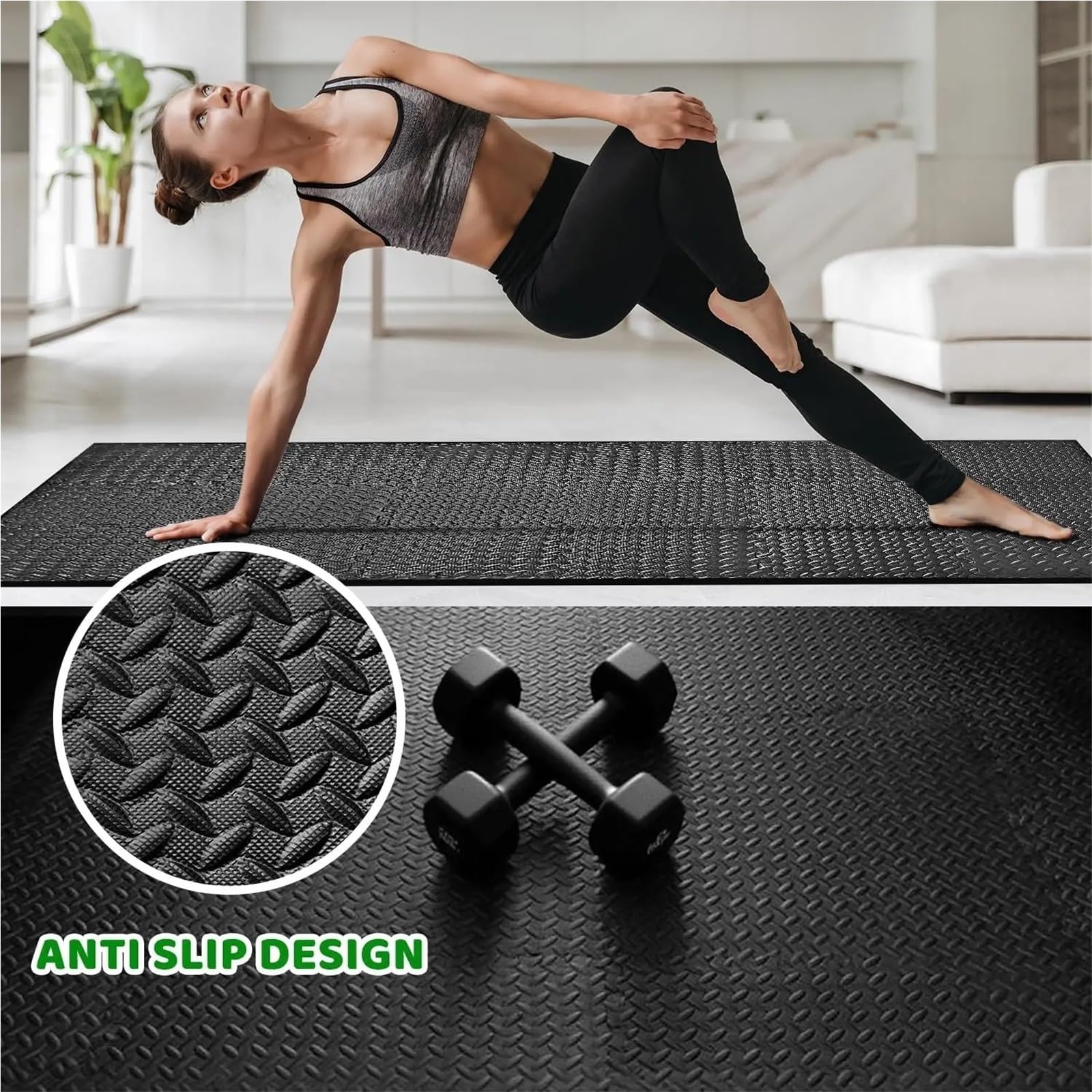 Tappeto Da Fitness A Puzzle Tappetini EVA 8/12/16 pezzi 30x30x1 cm Piastrelle ad incastro antiscivolo for la protezione delle attrezzature da palestra