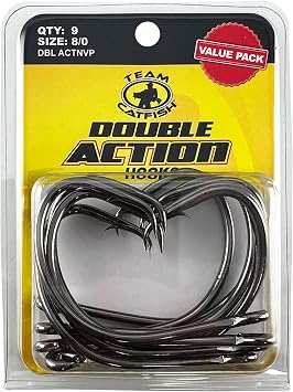 Double Action Circle Hooks with Wide Gap & Sharp Point | circle hooks, wide gap, razor-sharp point, bait stop barb, built for catfish and tough fishing conditions