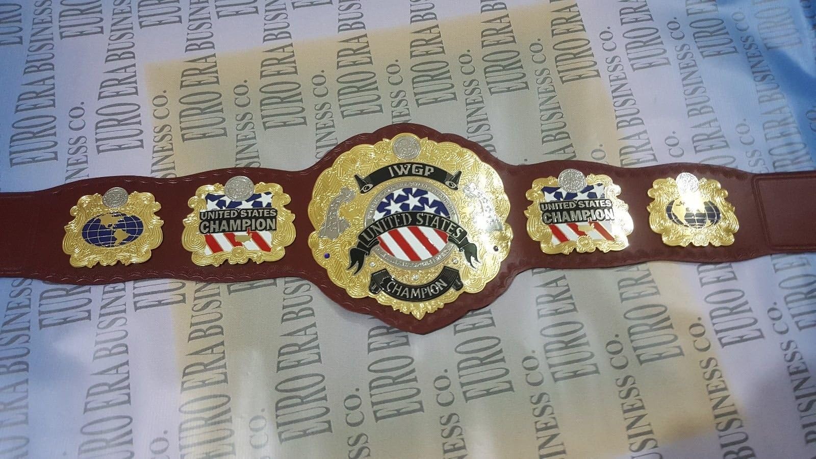 New Replica IWGP United States Champion Belt, Adult Size & Metal Plates