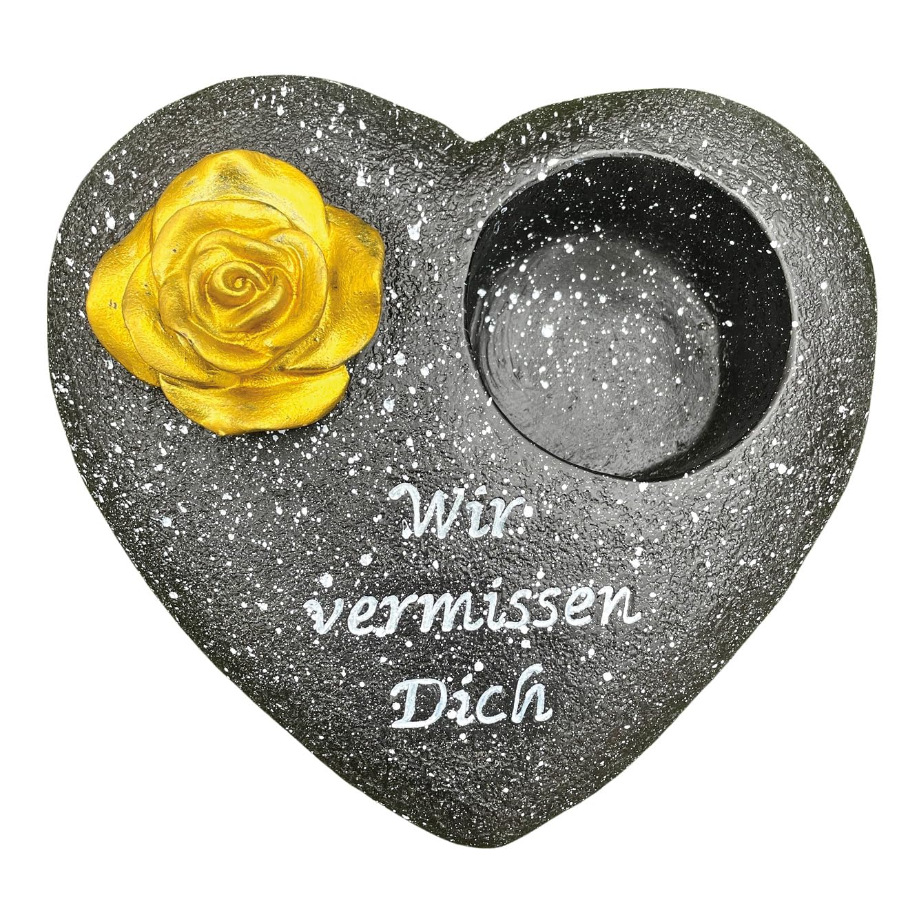 Décoration funéraire, Herz groß, schwarz