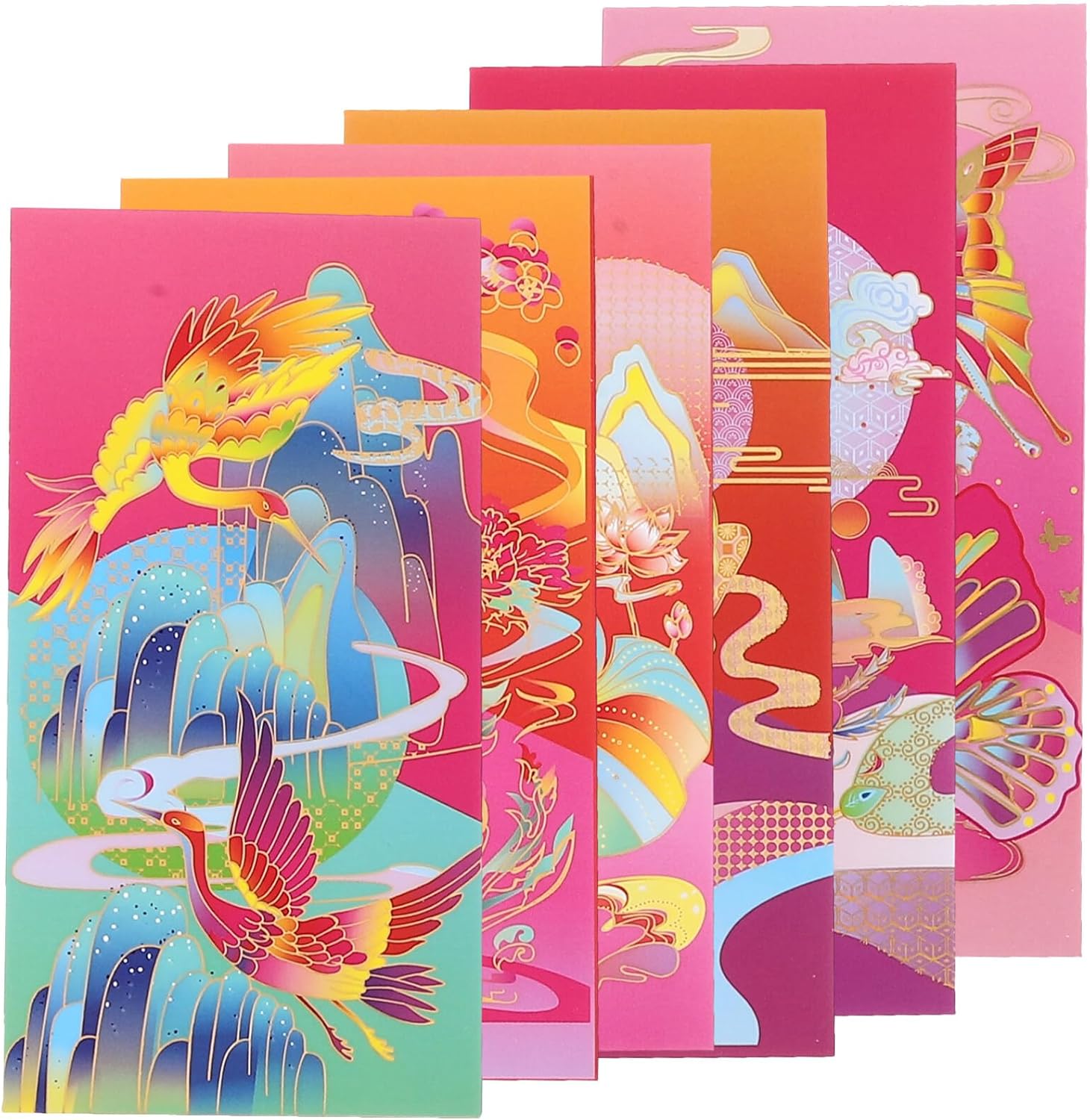 BESTOYARD 50 Pack 2024 Chinese New Year Envelopes Chinese Red Pockets
