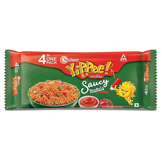 Sunfeast YiPPee! Saucy Masala, Instant Noodles (4 in one pack ), 270g