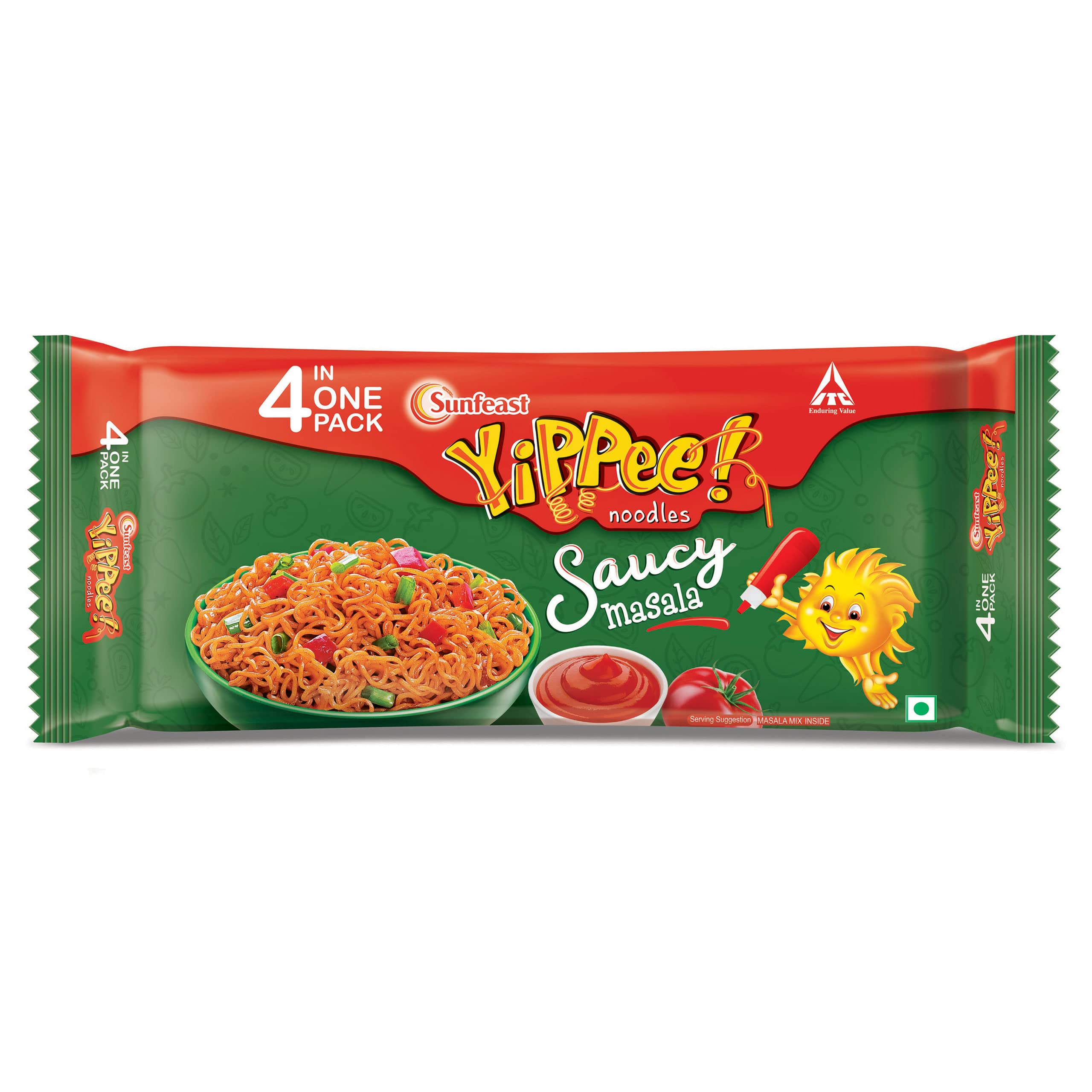 Sunfeast YiPPee! Saucy Masala, Instant Noodles (4 in one pack ), 270g