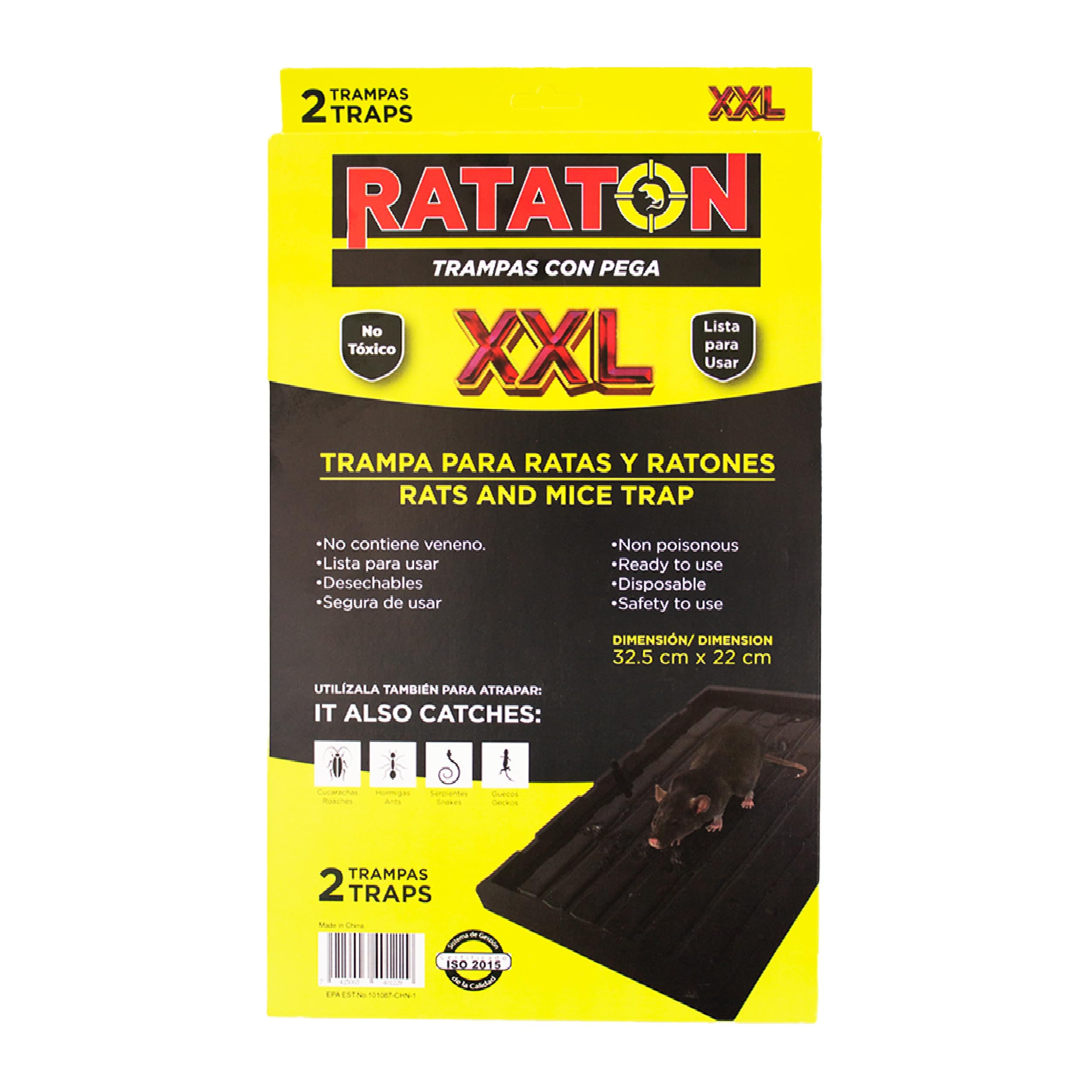 Piège à colle rats et souris grand format non toxique et sans poison