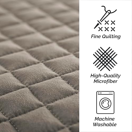 Vista 127 de Fundas Southshore Fine Linens Vilano Springs, para almohada, acolchadas, Microfibra, Pizarra, 20" x 36" 01 - Blanco brillante