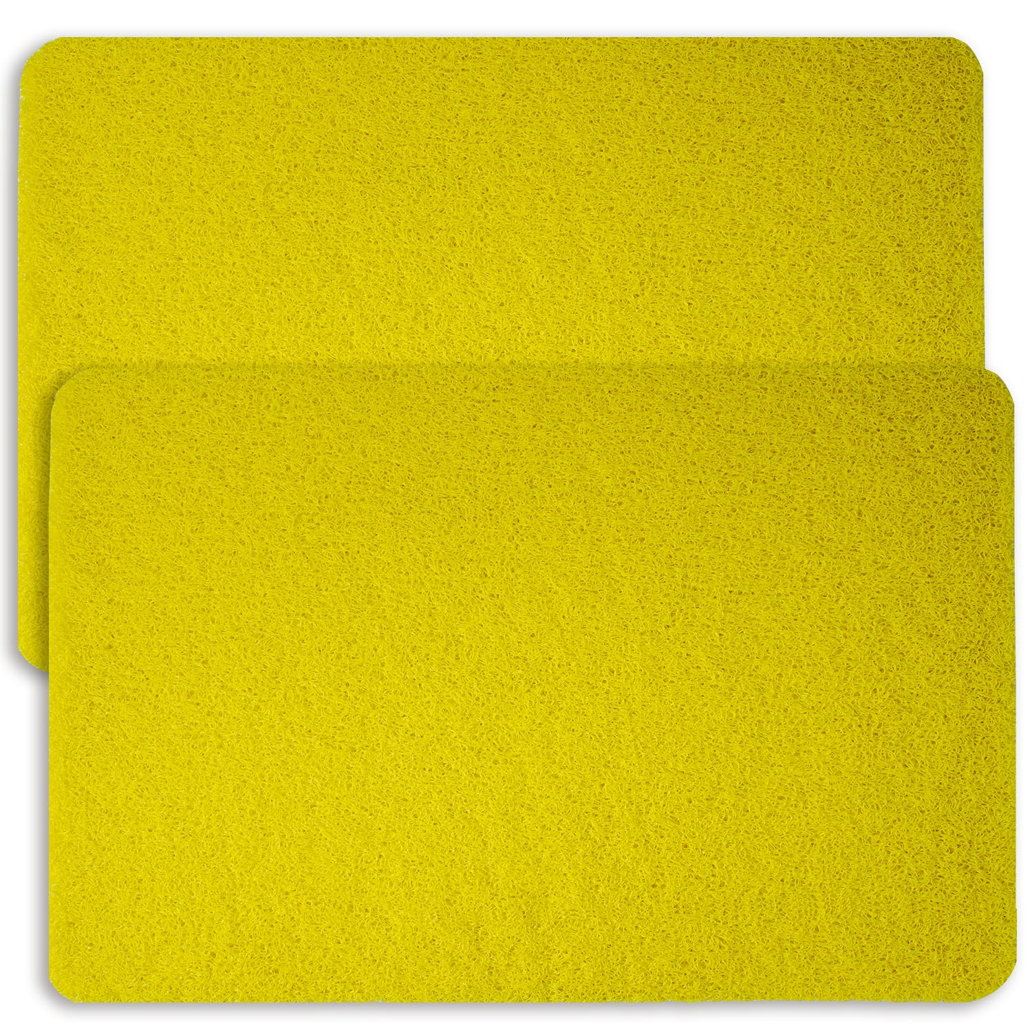 Hargiis Non-Slip Bathtub Mat, 2 Pack Anti Slip Shower Mat, Fast Drying Bathtub Mats, Foot Scrubber Mat, Anti Slip Mat for Tub, Floor, Bathroom, Kitchen, Home, Hotel (Yellow 24"×16"+24"×16")