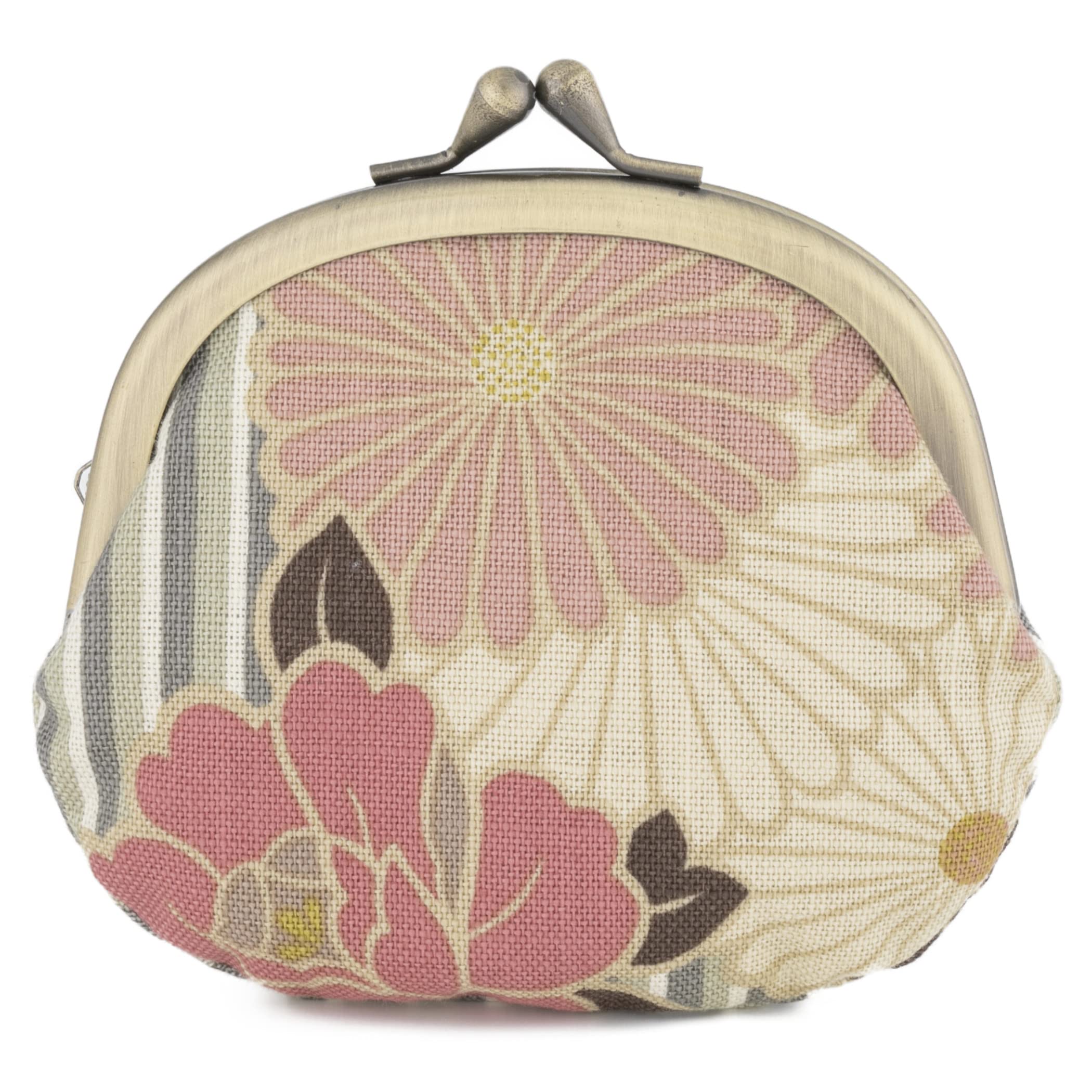 Noren Gamaguchi Kiss Lock Double Pocket Coin Purse Japanese Clasp Wallet