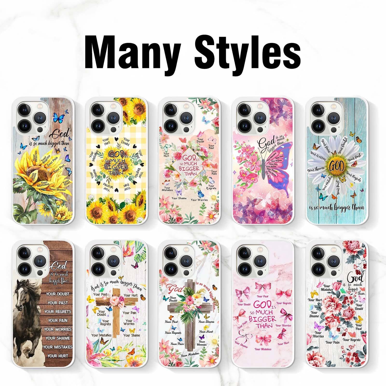 Amazon.com: Christian Phone Cases for Samsung S26 25 24 23 22 21 20 Note A  Zfilp Series for iPhone 17 16 15 14 13 12 11 Xs Xr 8 Pink Bow Clear