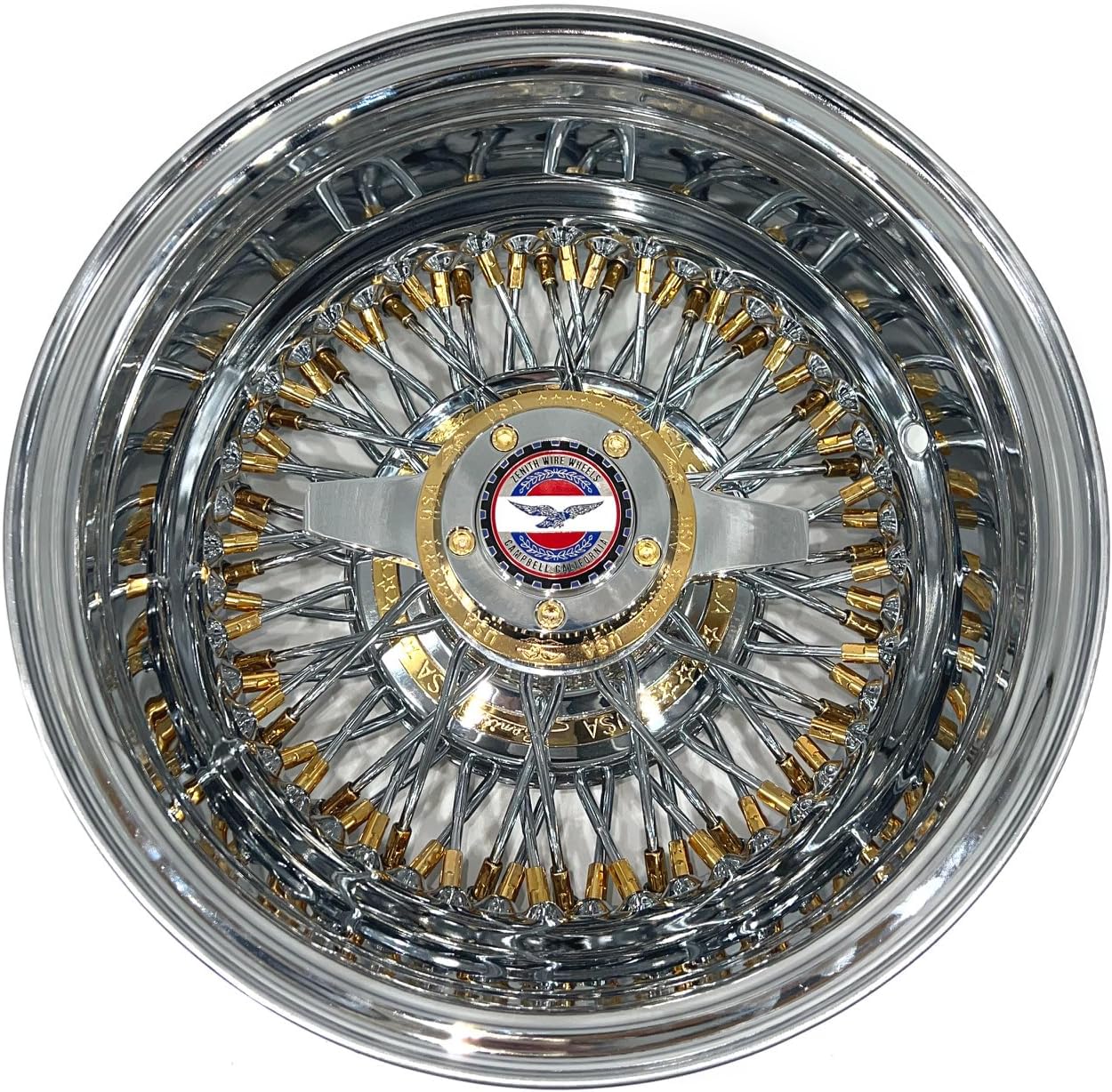 Amazon.com: 13x7 Reverse 72 Cross Lace with Gold Nipples and Hub Ring ...