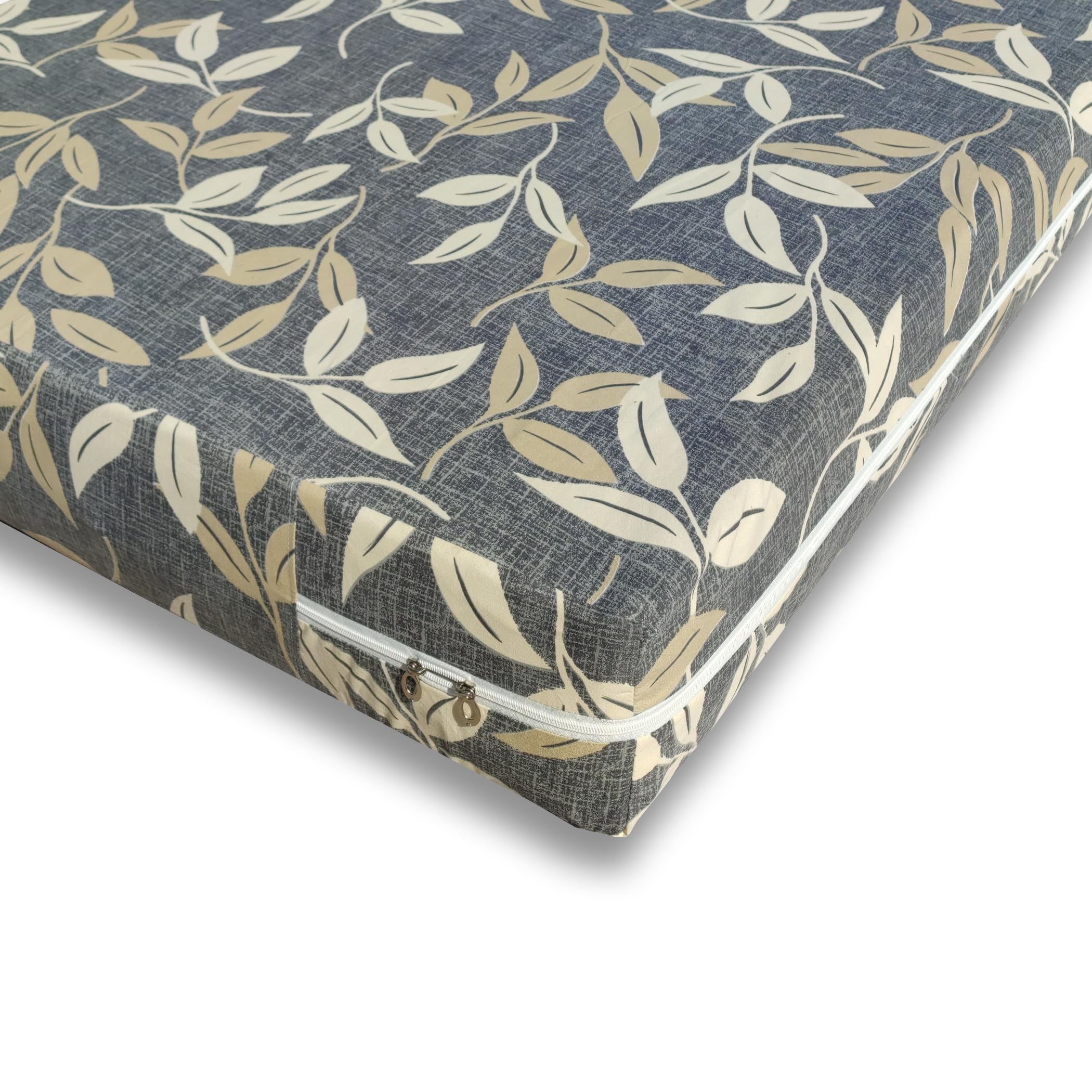 WELLFIT® Premium Glace Cotton 300 TC Mattress Cover/Protector for Single Size Bed with Zip/Chain/3×6 ft / 36×72×6 inch