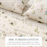 Vista 69 de Great Bay Home Christmas Flannel Sheet Set Full Size - 100% Turkish Cotton, Double-Brushed, Winter Bed Sheets - Ultra-Soft, Cozy, 4-Piece Holiday