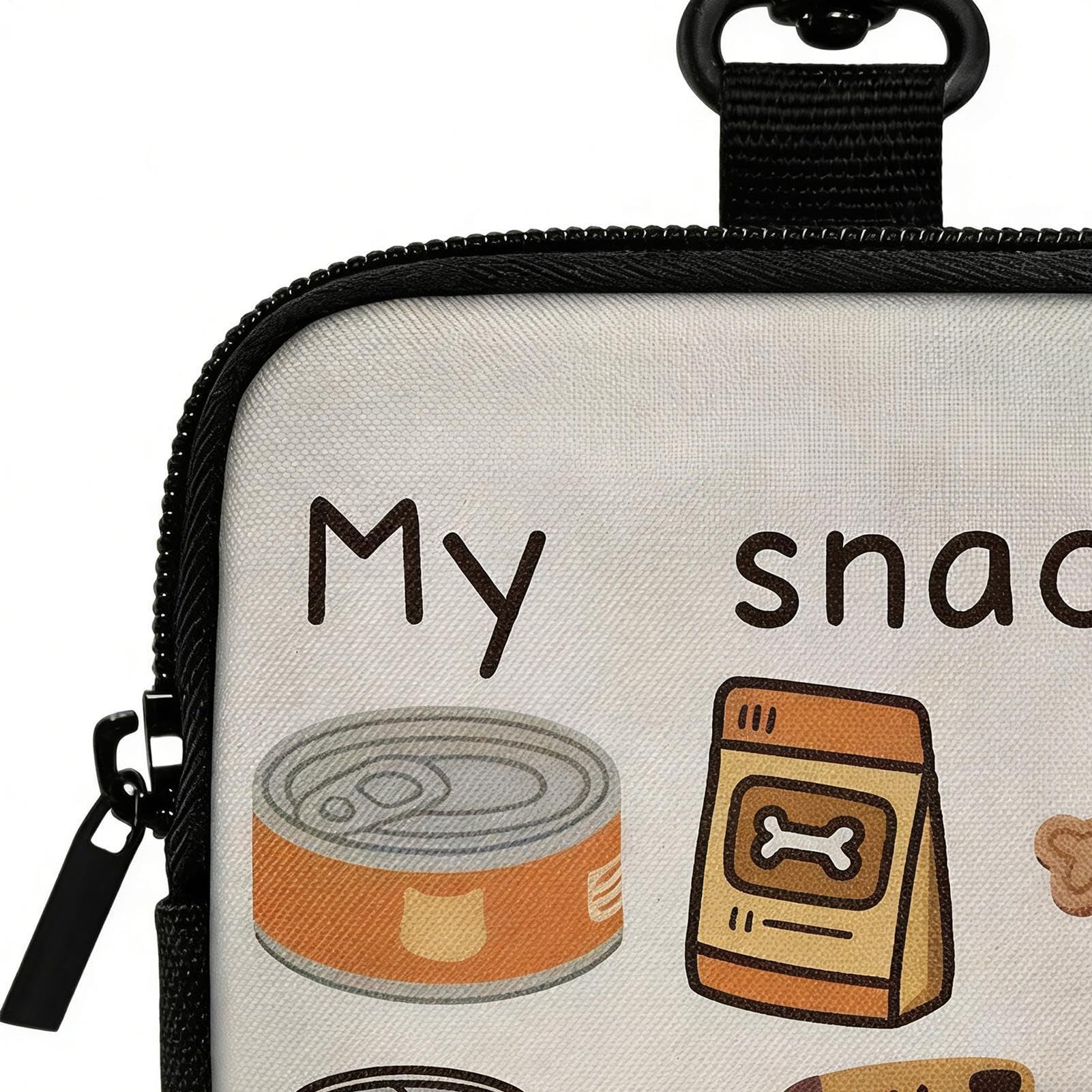Generisch Borsa per snack per cani, portatile per dispenser di snack, compatta per addestramento degli animali domestici, accessorio portatile in silicone e nylon, porta ricompensa per